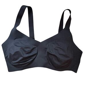 Knix Padded V-Neck‎ Evolution Bra Thin Strap Size 7+ Black